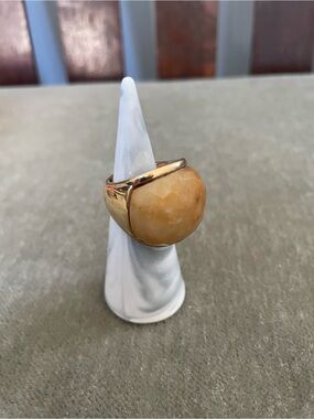 Pilgrim Danish Honey Amber Stone Dome Ring